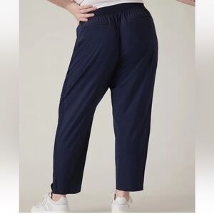 Athleta Brooklyn Mid Rise Navy Cropped Pull-On Pants